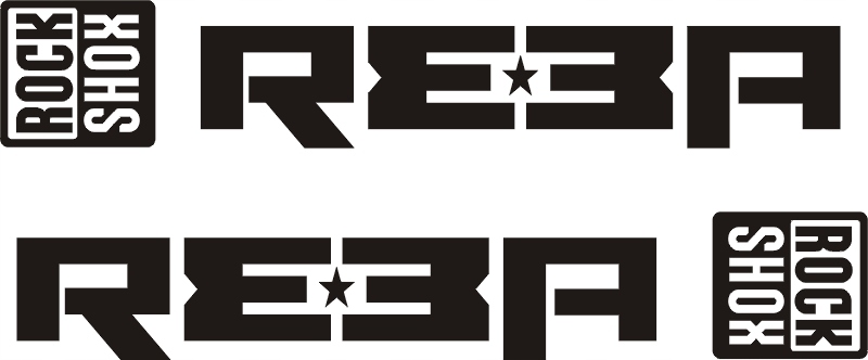 REBA ROCK SHOX Naklejka na Amortyzator 135-2C