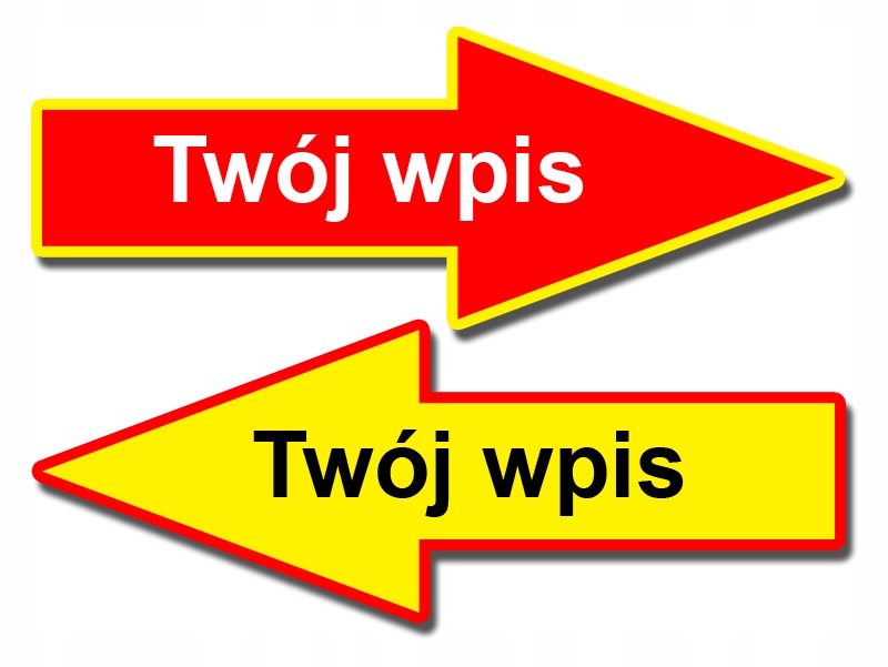 STRZAŁKA TABLICZKA DIBOND 50x25 znak kierunek alu