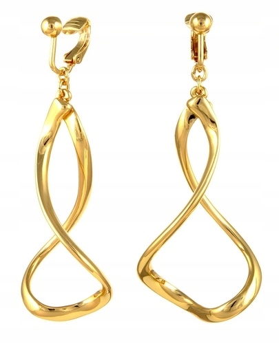 

Długie klipsy złote/srebrne lekkie wiszące Colibra