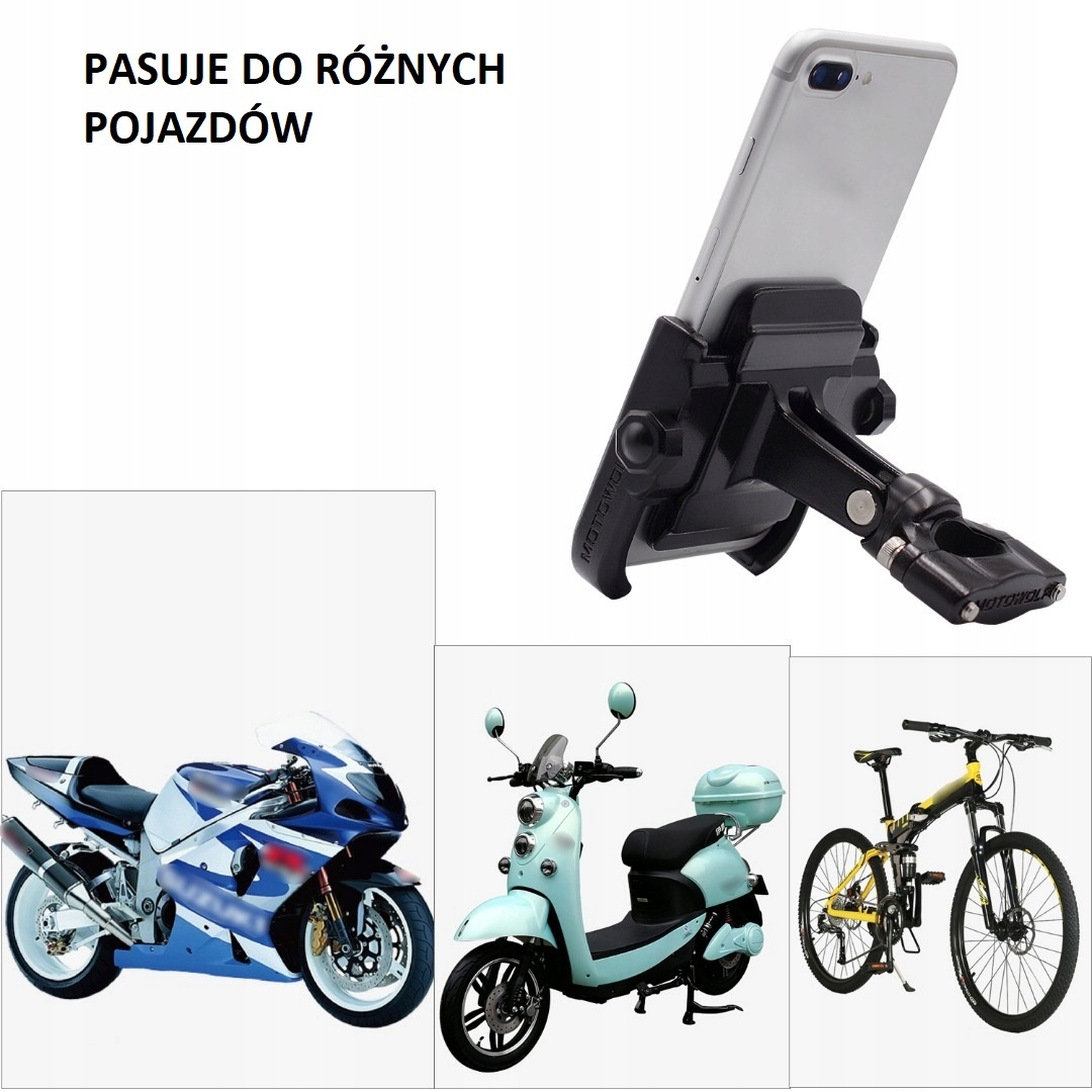 MOTOCYKLOWY UCHWYT NA TELEFON ALUMINIOWY MOTOWOLF Producent inny