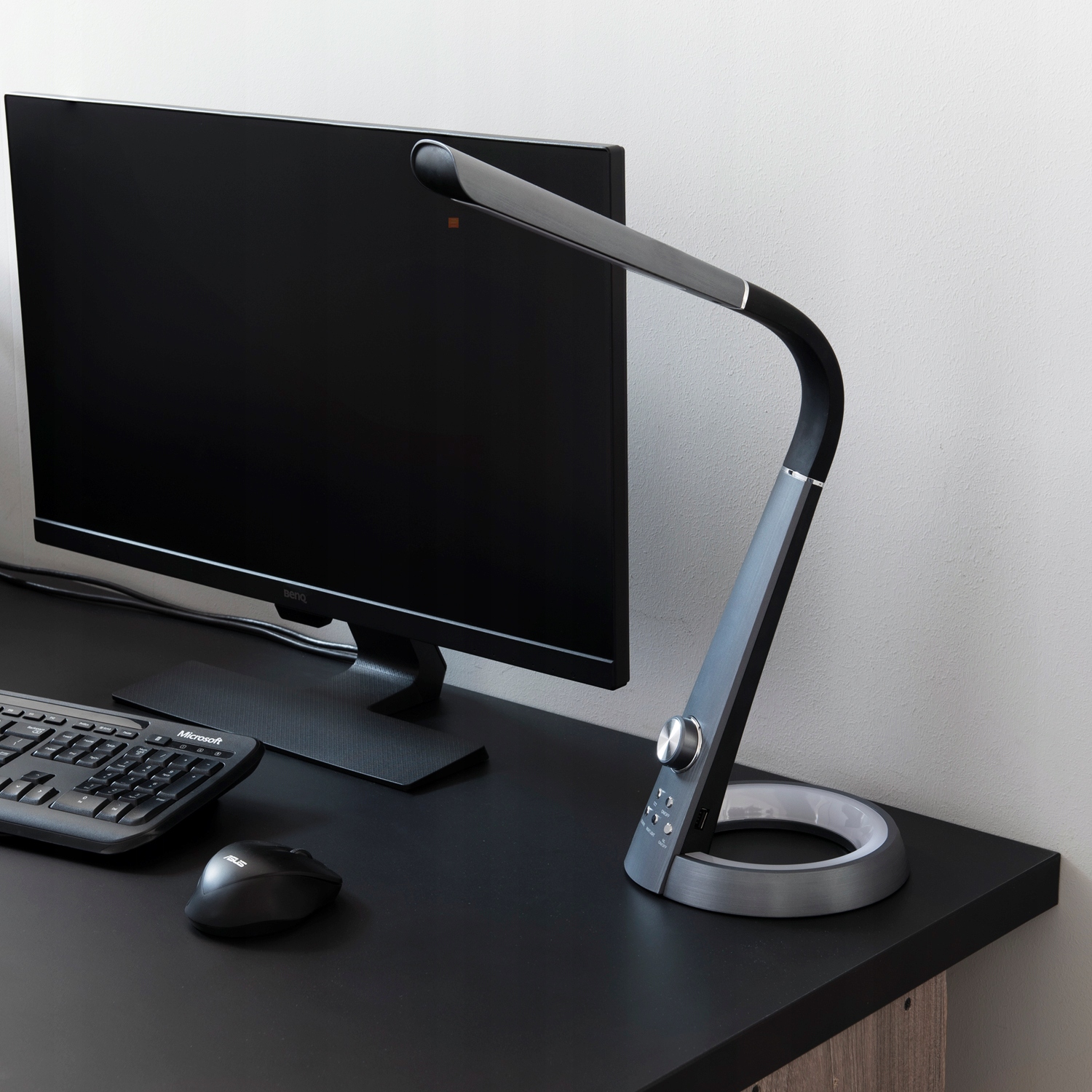 Lampka biurkowa LED K-BL-1063 nocna srebrna Długość/wysokość 42.5 cm