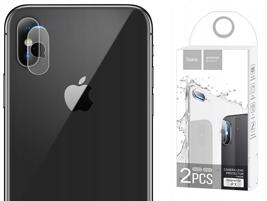 

Hoco | 2x folia ochronna na aparat do iPhone Xs/X