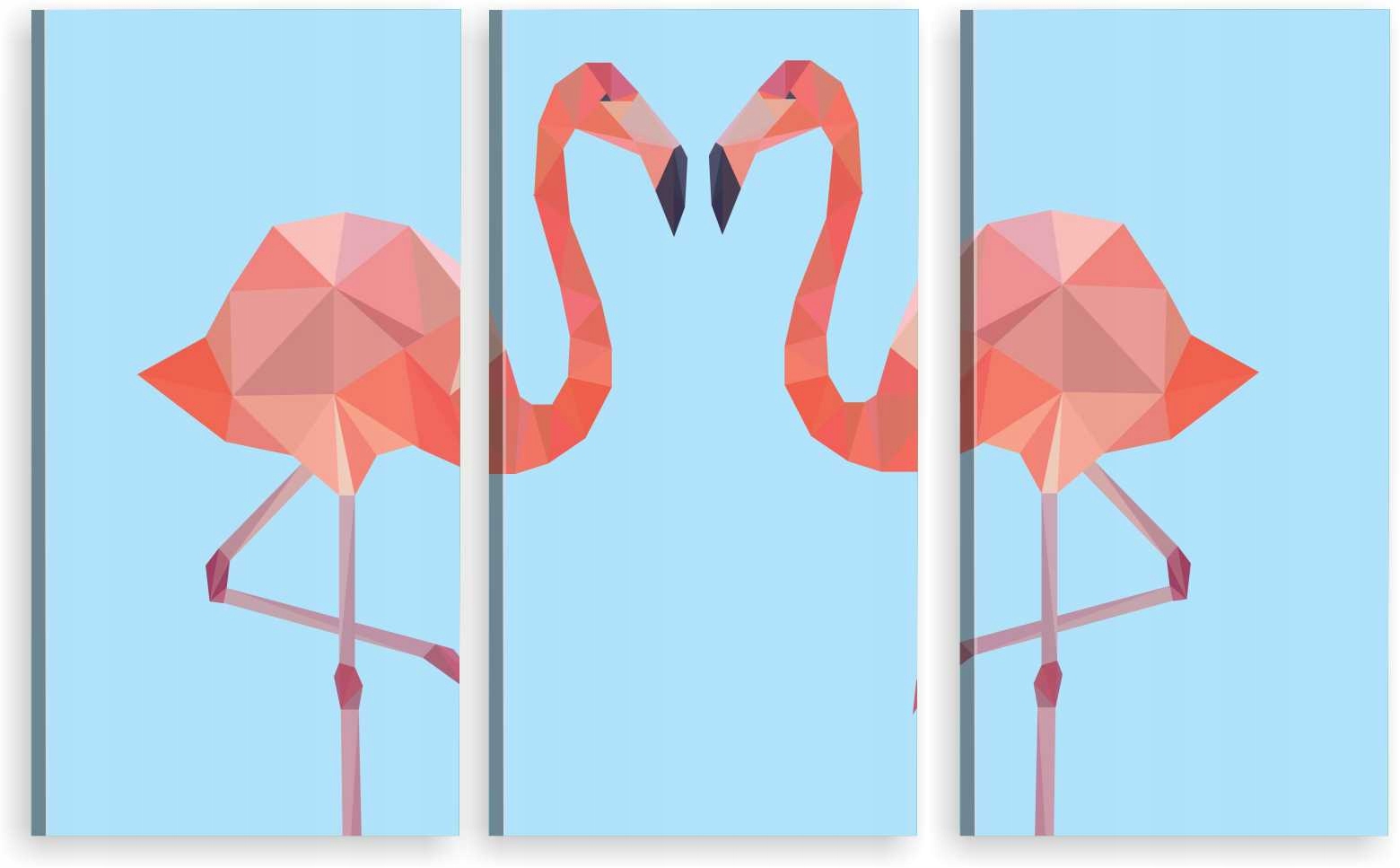 

Tryptyk Obraz Na Ścianę Flamingi Abstrakcja 980 Wz