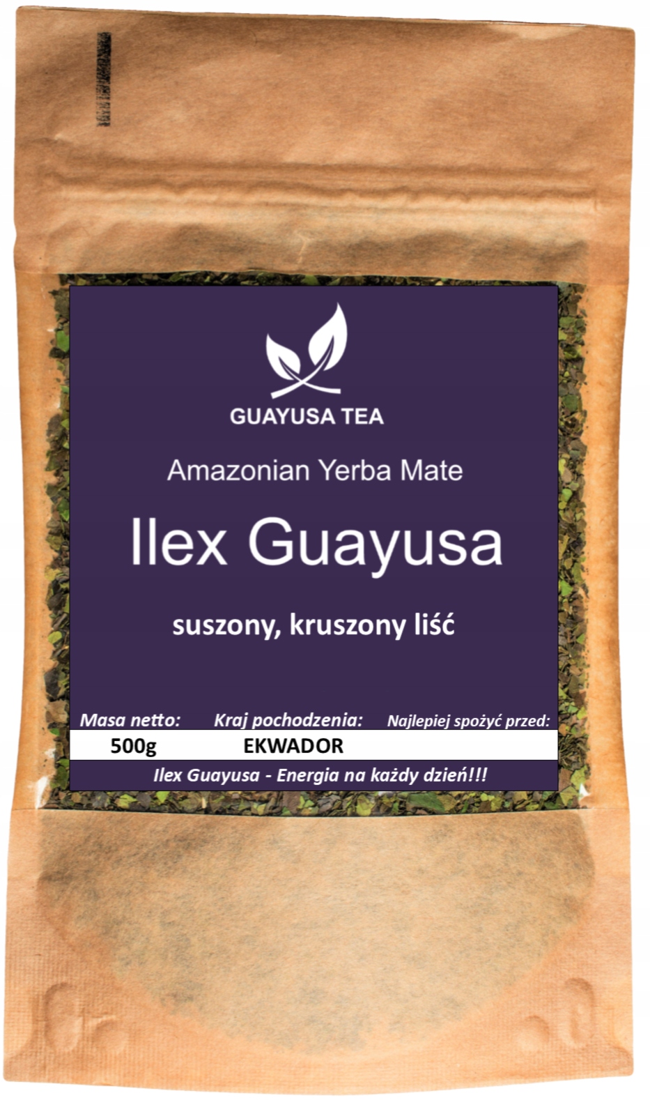 Ilex Guayusa 500g, Energia, Relax, Pobudzenie Marka Guayusa Tea