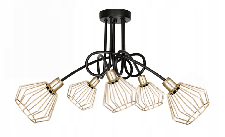 

Lampa Sufitowa ,żyrandol Diament Złoty Markos