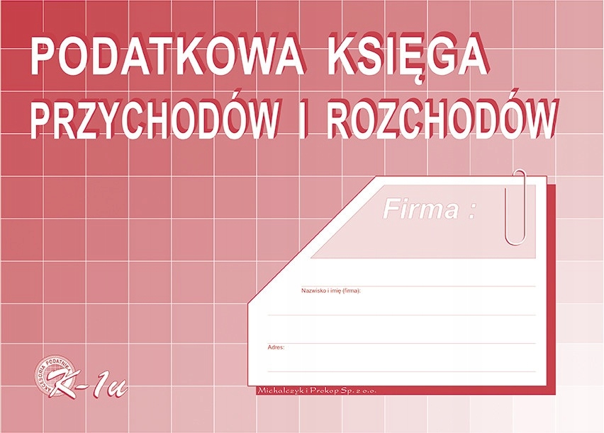 

K-1U Podatkowa Księga Przychodów I Rozchodów A4