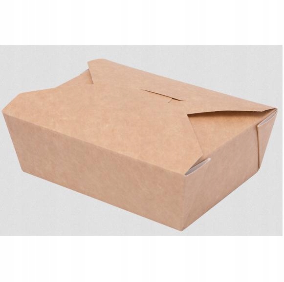 LUNCH BOX KRAFT 750ML 50szt EKOLOGICZNY PAPIEROWY