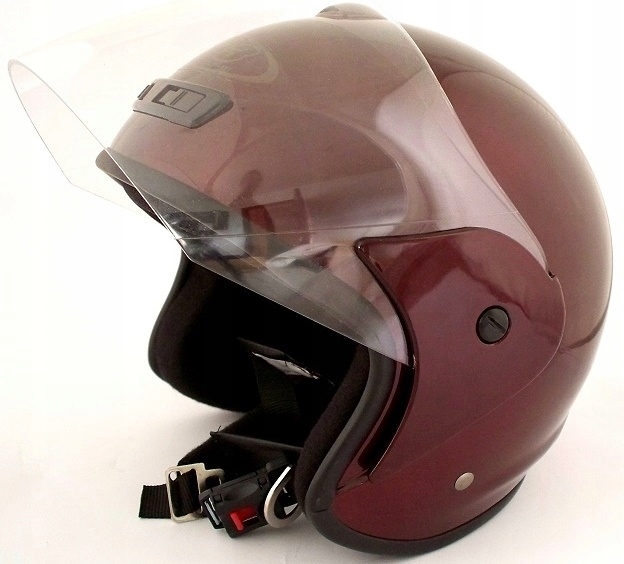 KASKI BORDO Z SZYBĄ BEZ SZCZĘKI U803 Z ATESTEM M