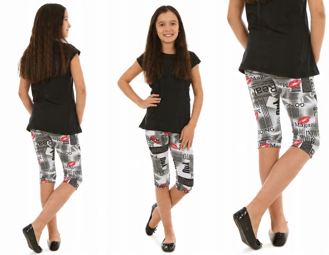 

Legginsy 3/4 getry Nadruki 128-134 Kropek 010