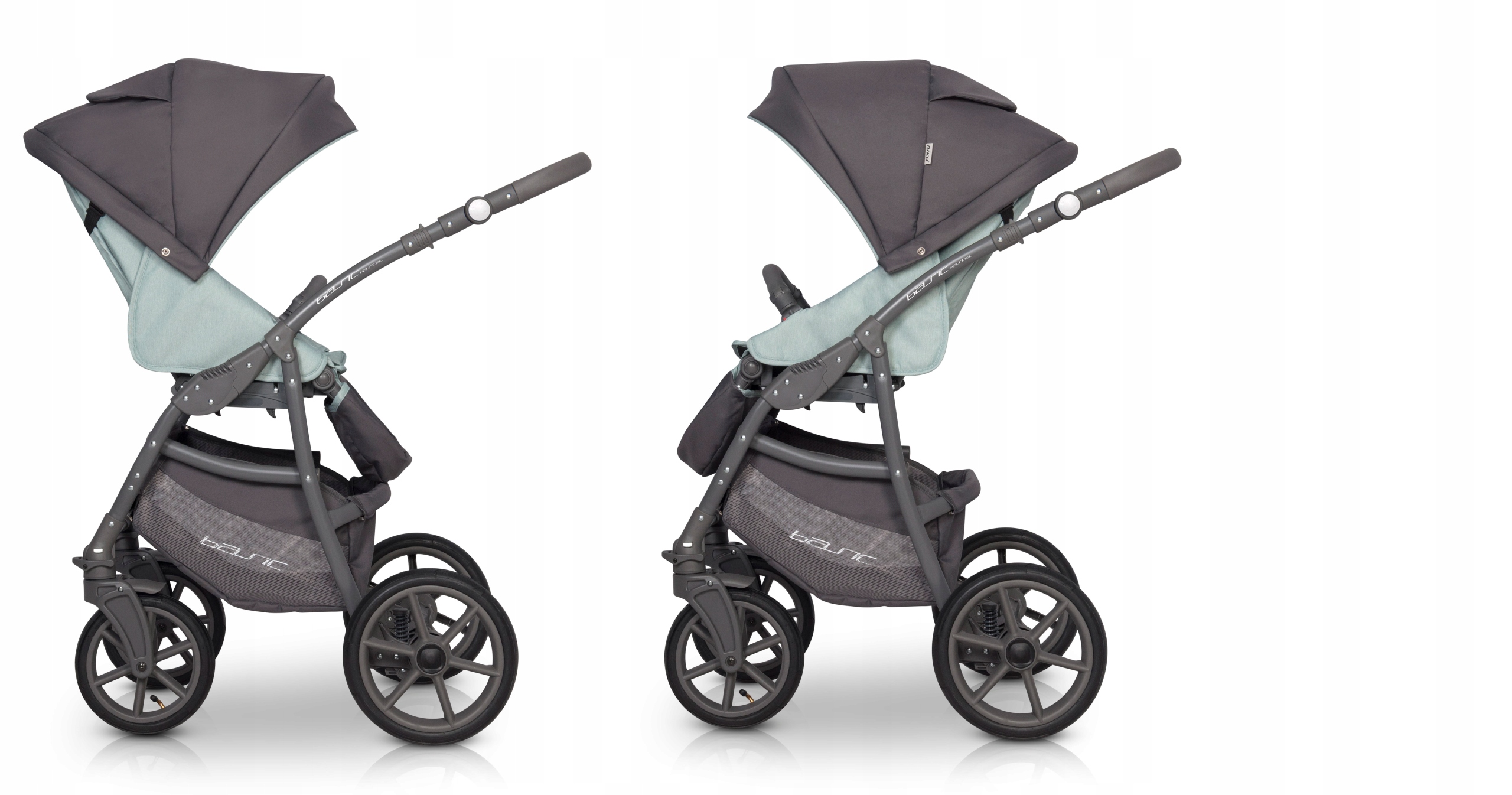 WÓZEK 3w1 WIELOFUNKCYJNY / Basic Pastel Basil Riko Liczba kół 4