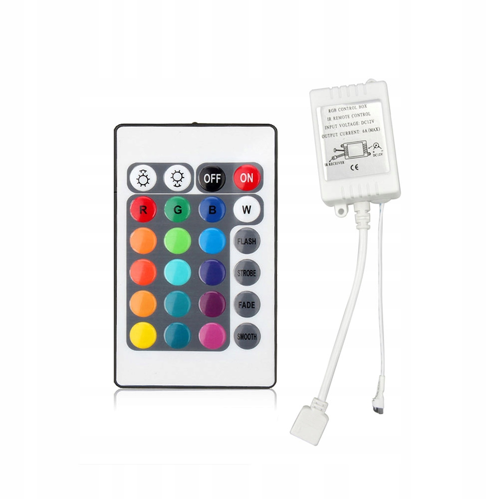 Kontroler 24 Key do Taśma LED RGB Sterownik na IR Kod producenta 361