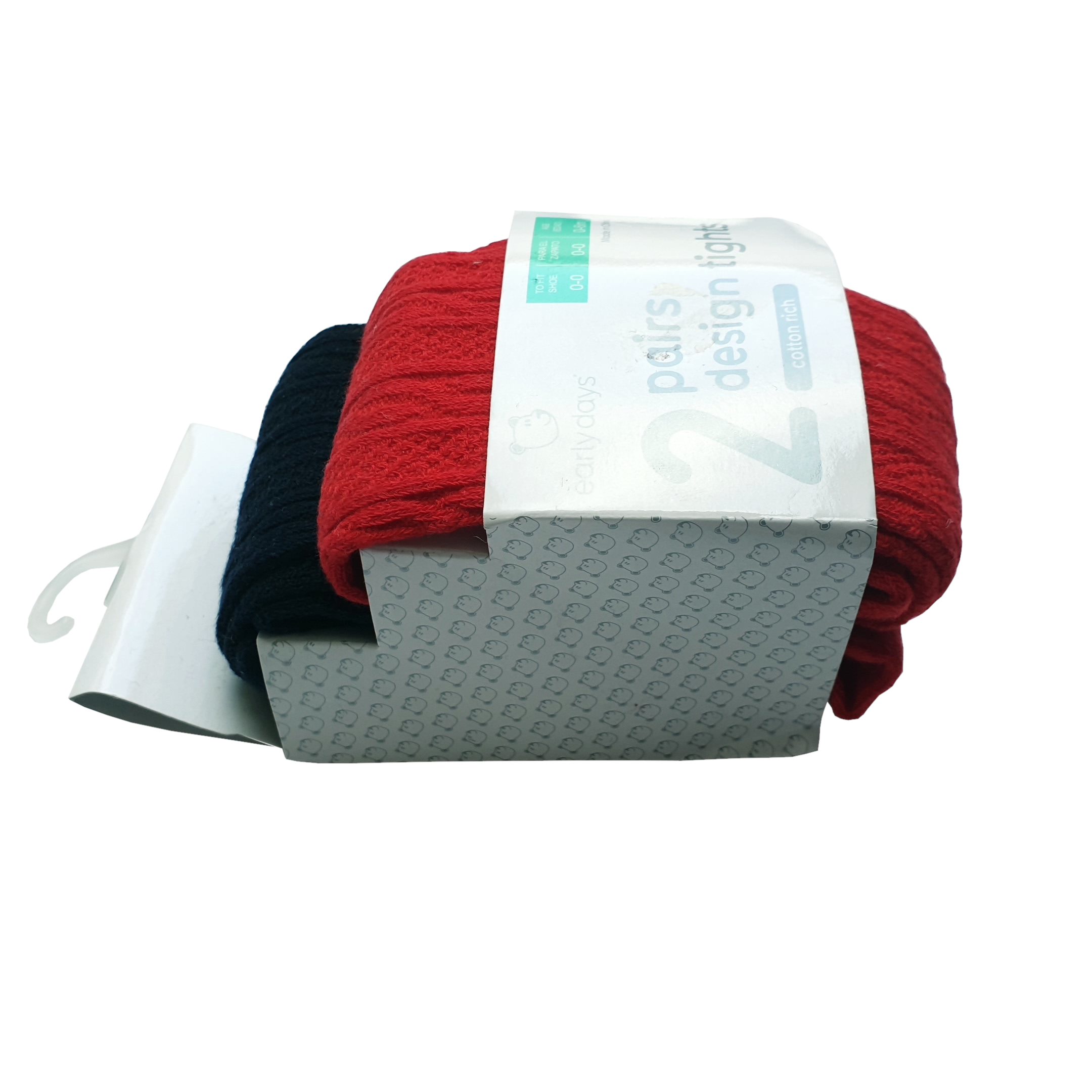 

Rajstopki Primark 2 Pary 0-6 m Czerwone/czarne