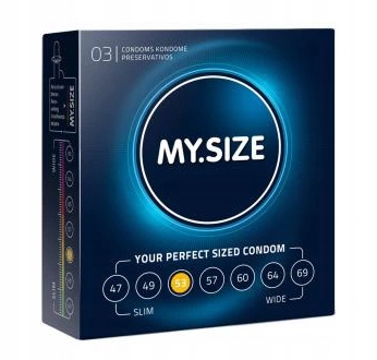 

Prezerwatywy My.size Rozmiar 53mm Dopasowany Obwód