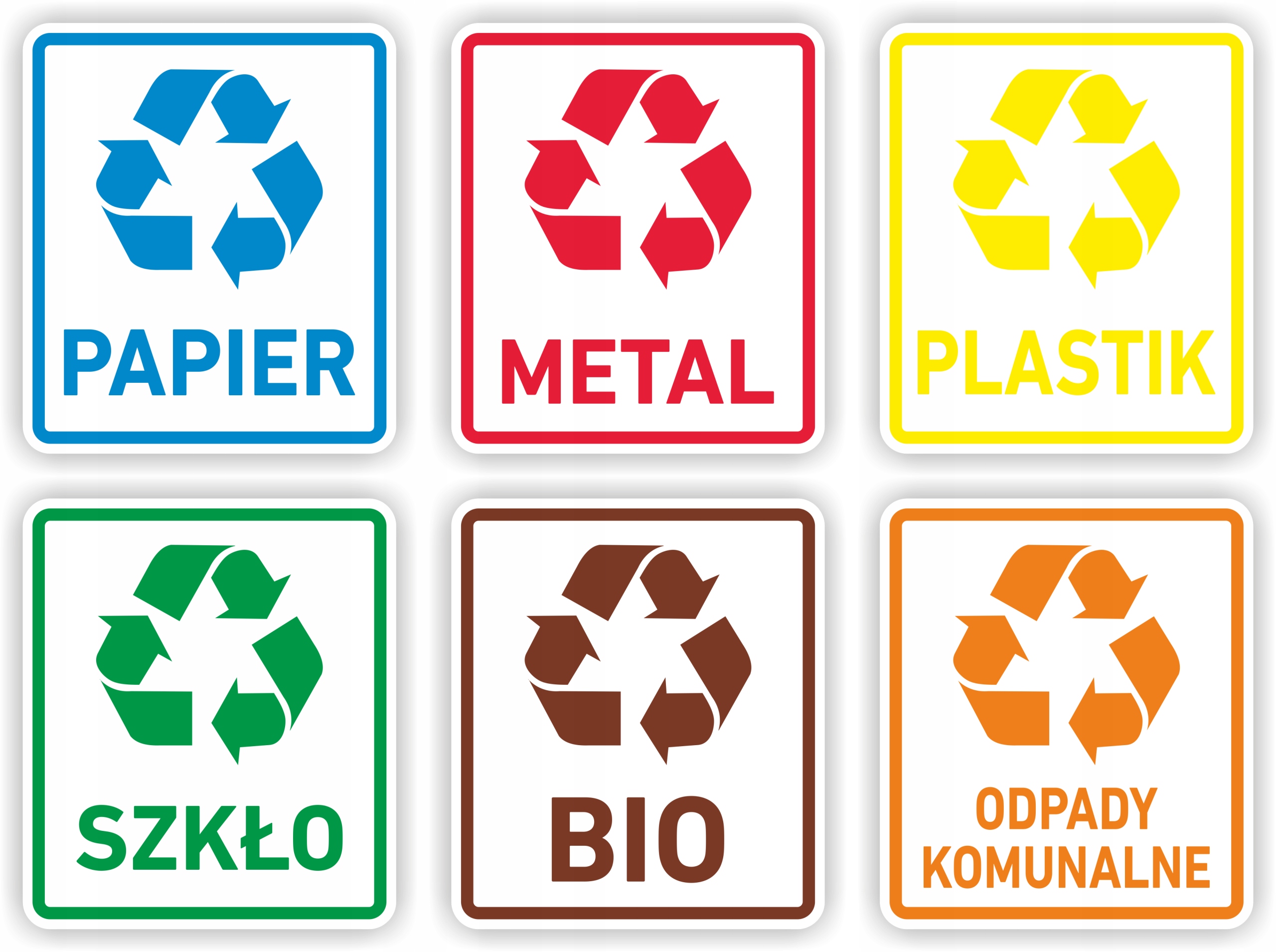 

Zestaw do segregacji śmieci Naklejka kosz pojemnik