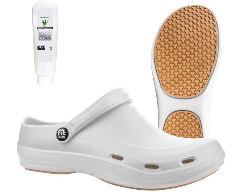 

FitClog 001 Lekkie Klapki Chodaki męskie 48 białe
