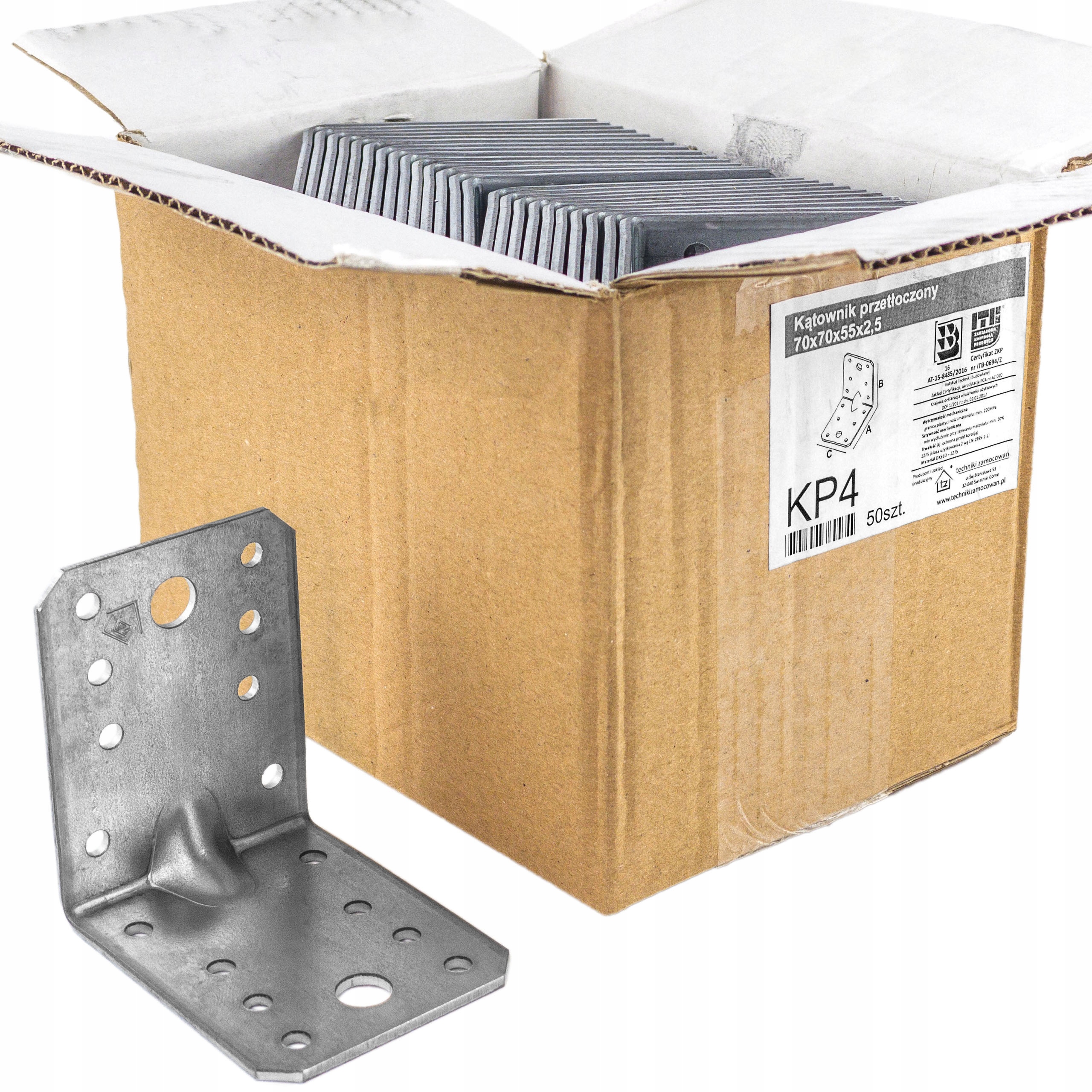 

Łącznik Kątownik Ciesielski 70x70x55x2,5mm 50 szt