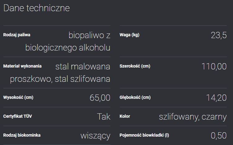 Biokominek JULIET 1100x650mm 1 płomień GRATISY ! Materiał wykonania stal malowana proszkowo