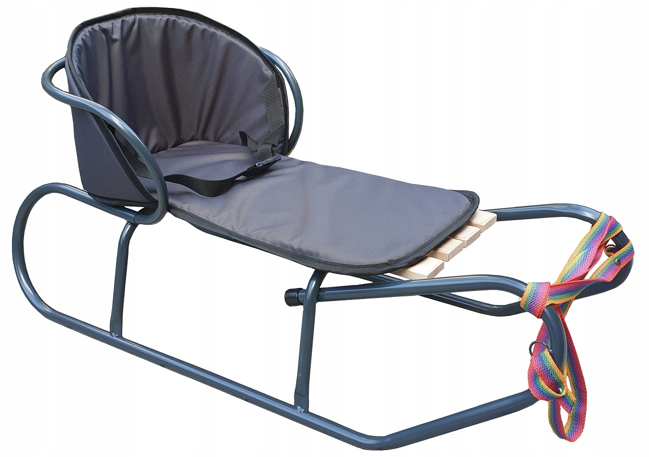 Sanki Basic Z Oparciem I Gruubym Materacem i Pasem