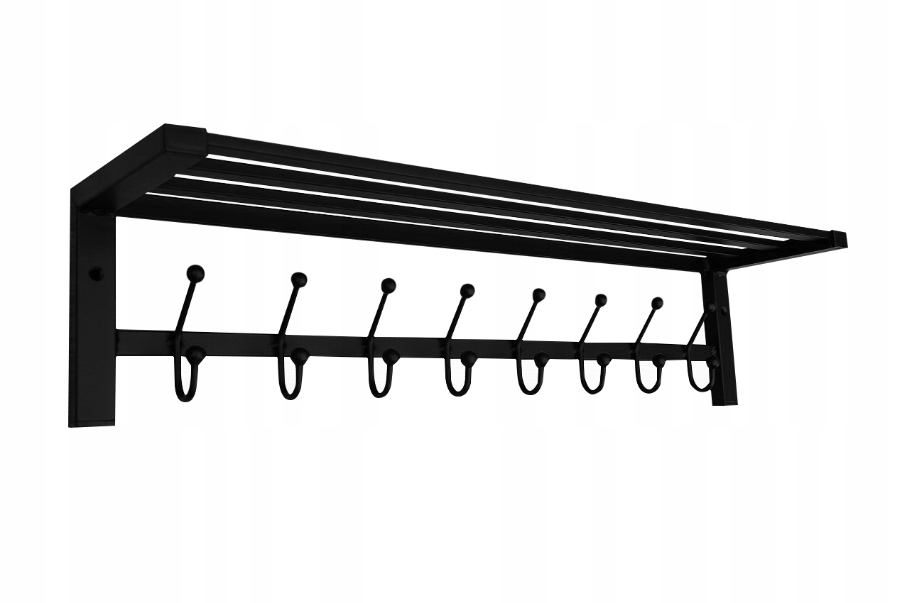 

Wieszak Z Półką Metalowy 80 cm Z Metalu Przedpokój