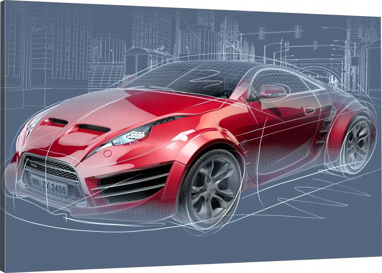 

Obraz Na Płótnie Czerwone Auto 120X80 800 Wzorów