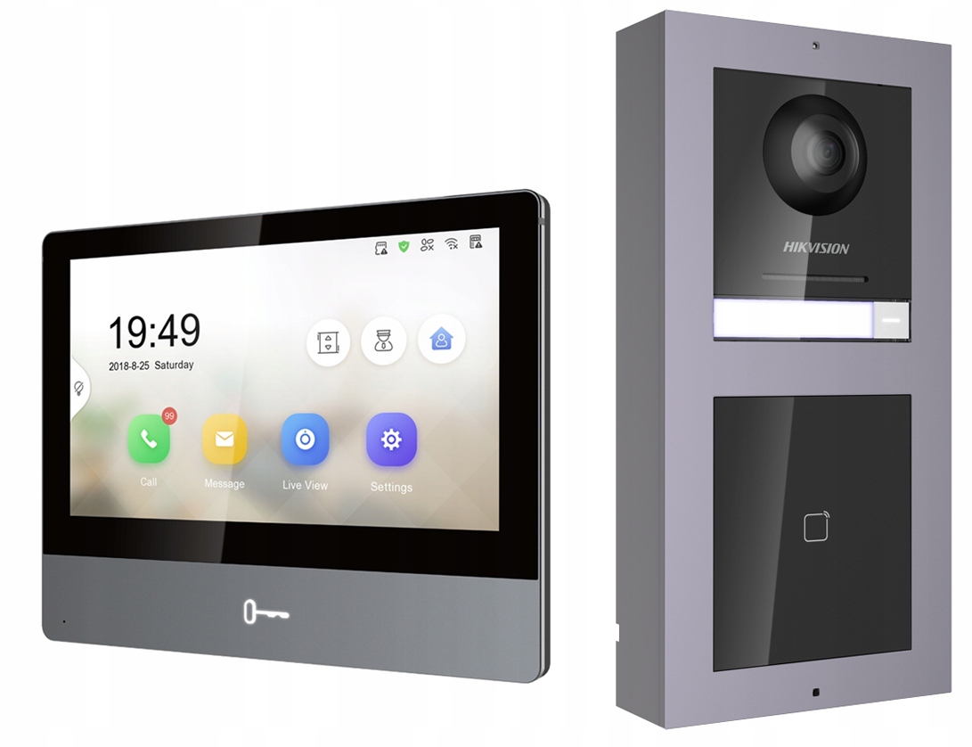 Ip Videovrátnik Hikvision 7'' Ips Čítačka Sada