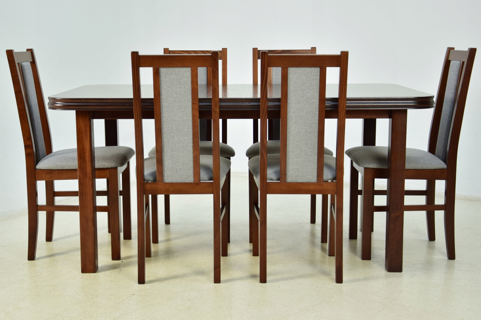 Stół ROZSUWANY blat FORNIR i 6 krzeseł DREWNO BUK Kod producenta a