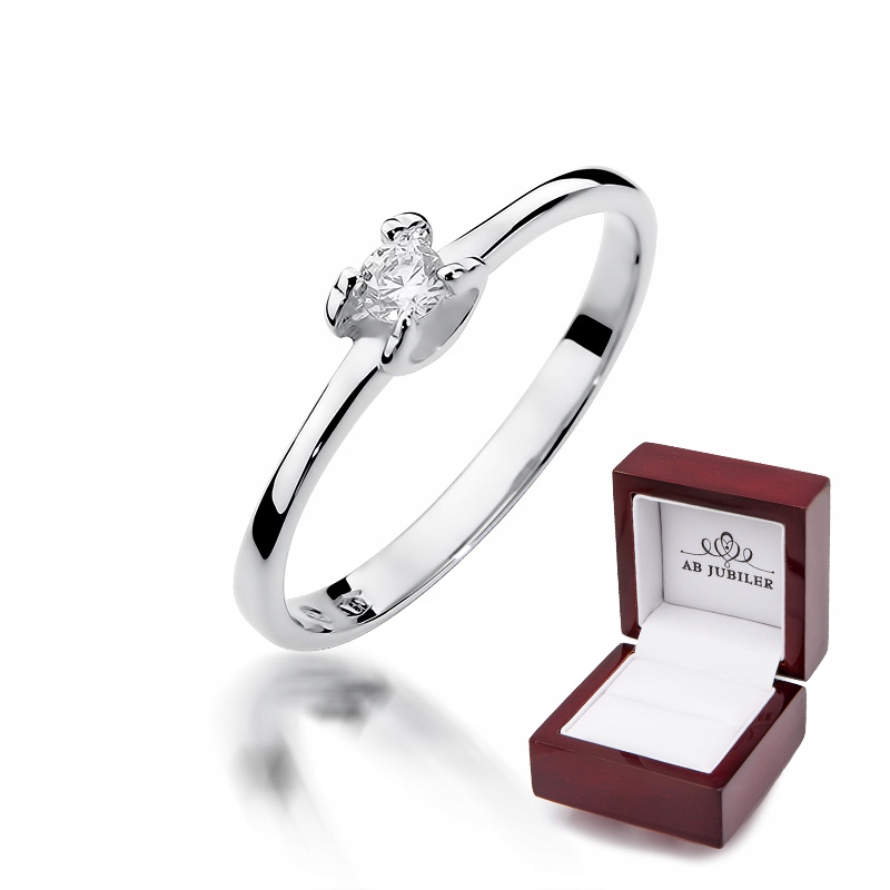 

Pierścionek Białe Złoto 585 Zaręczynowy Brylant