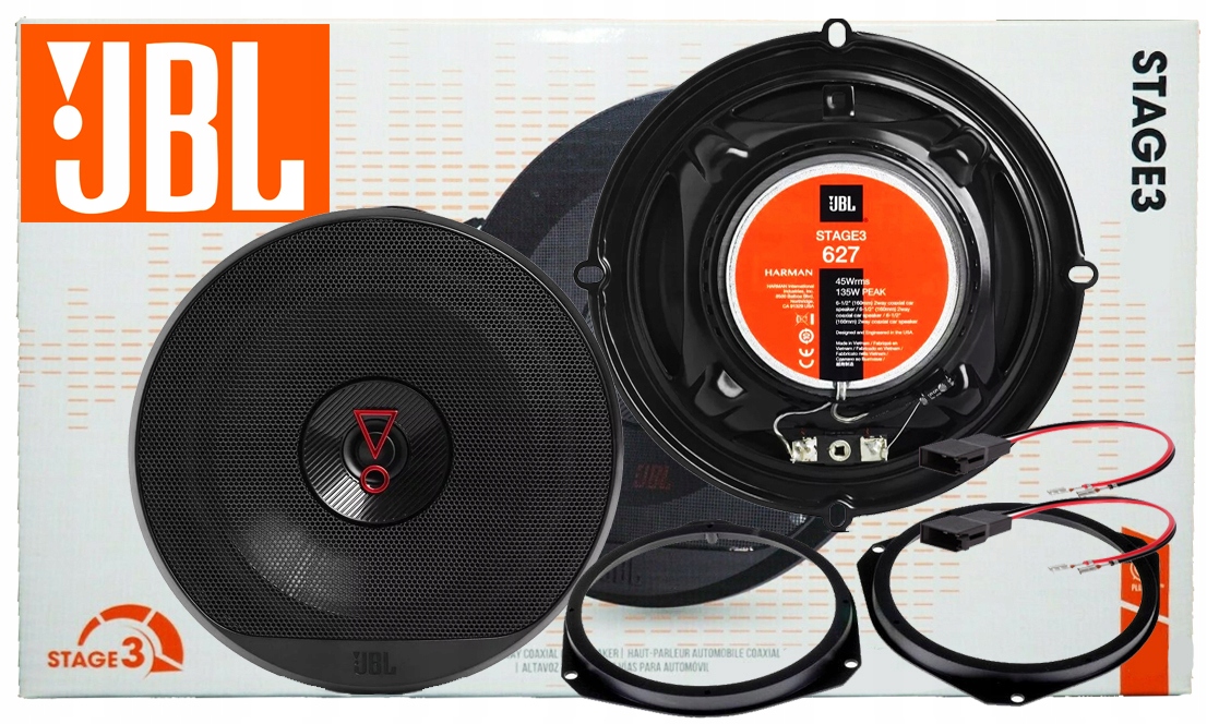 JBL STAGE 3 627 GŁOŚNIKI FIAT GRANDE PUNTO PANDA 3 500 DUCATO BOXER JUMPER
