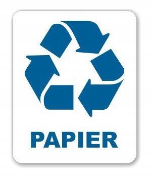 

Naklejka Papier na Śmietnik kosz do Segregacji bio