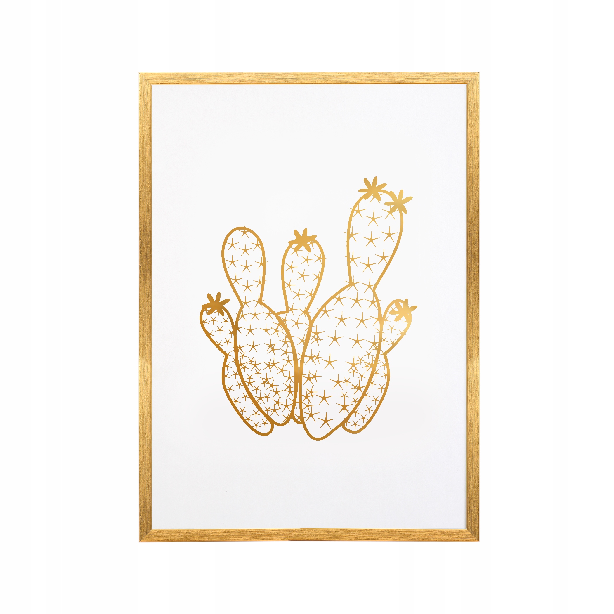 

Plakat pozłacany złoty A4 21x29,7 w ramce Kaktusy