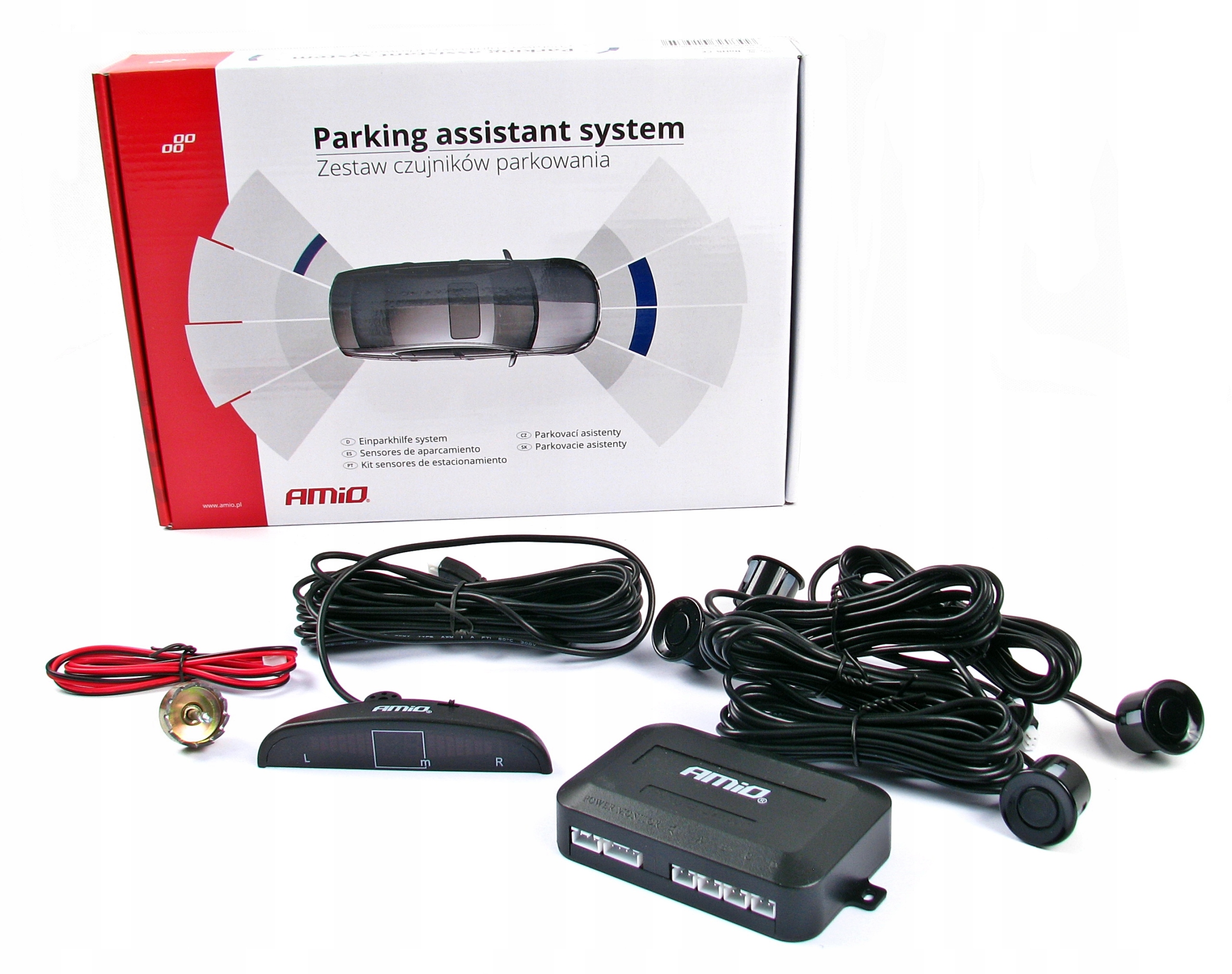 

Czujniki Parkowania Cofania Parktronic x4 Led LCD