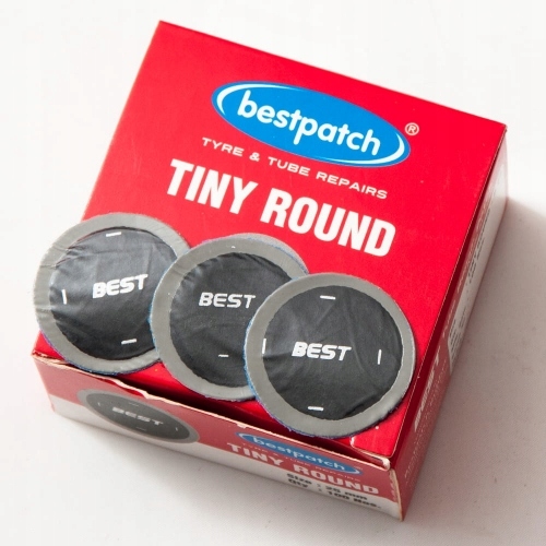 Łatka łatki do dętek Tiny Round 25mm Bestpatch R-25 10 sztuk