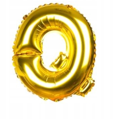 

Balon Foliowy Literka Litera Q 40CM Kolor Złoty
