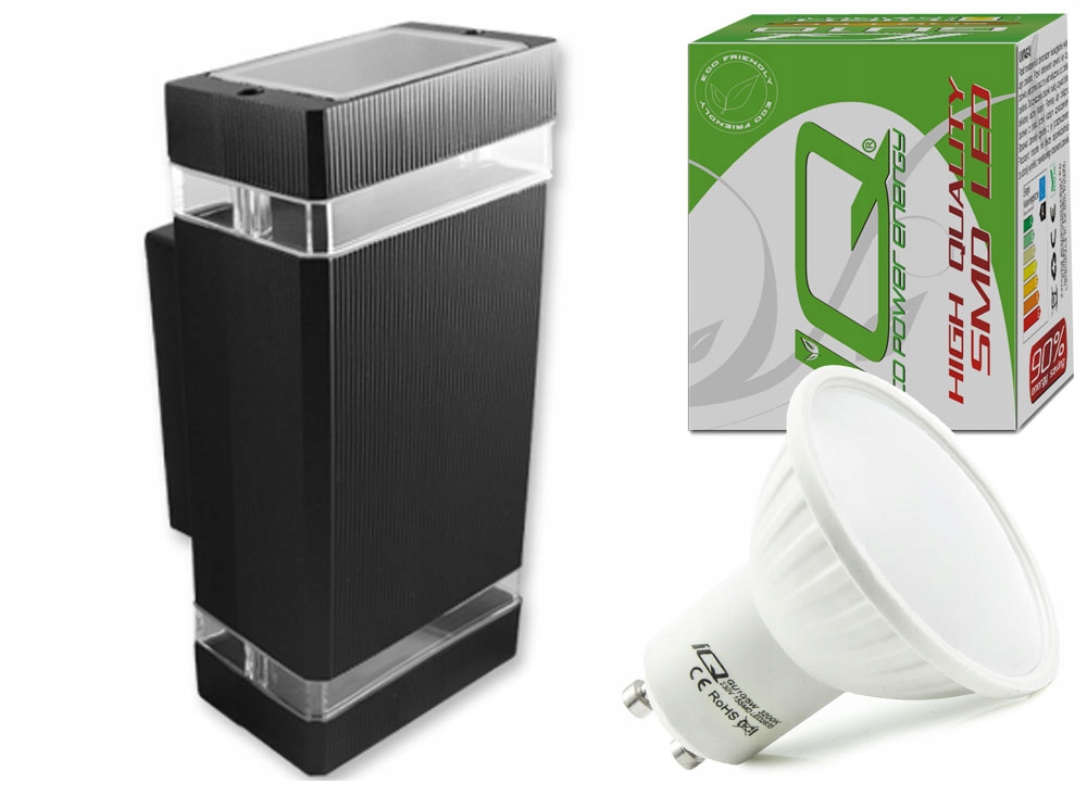 KINKIET OPRAWA LED ELEWACYJNA ZEWNĘTRZNA 2xGU10