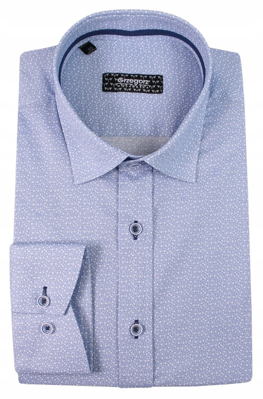 Modrá košile Grzegorz Pánská Móda 43/176-182