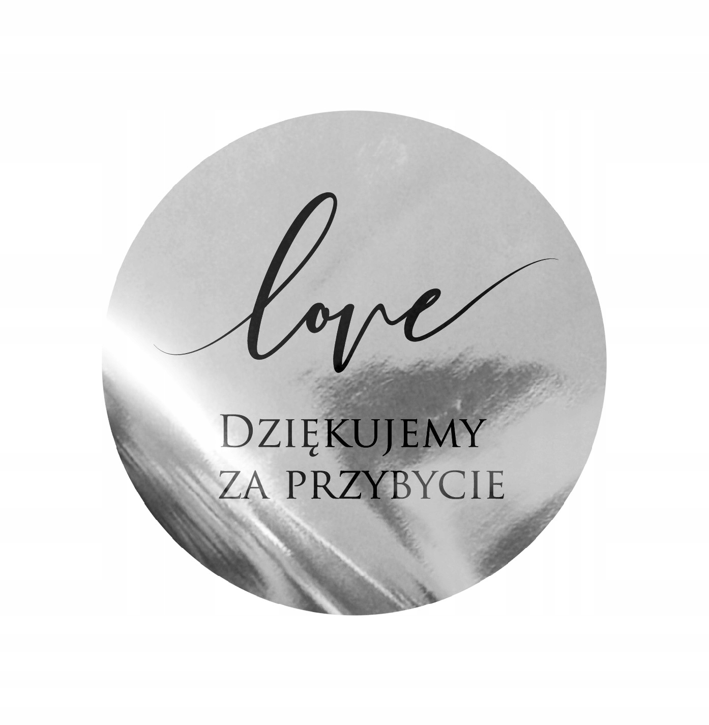 

Naklejki Srebrne Weselne ślub Dziękujemy Za Przyby