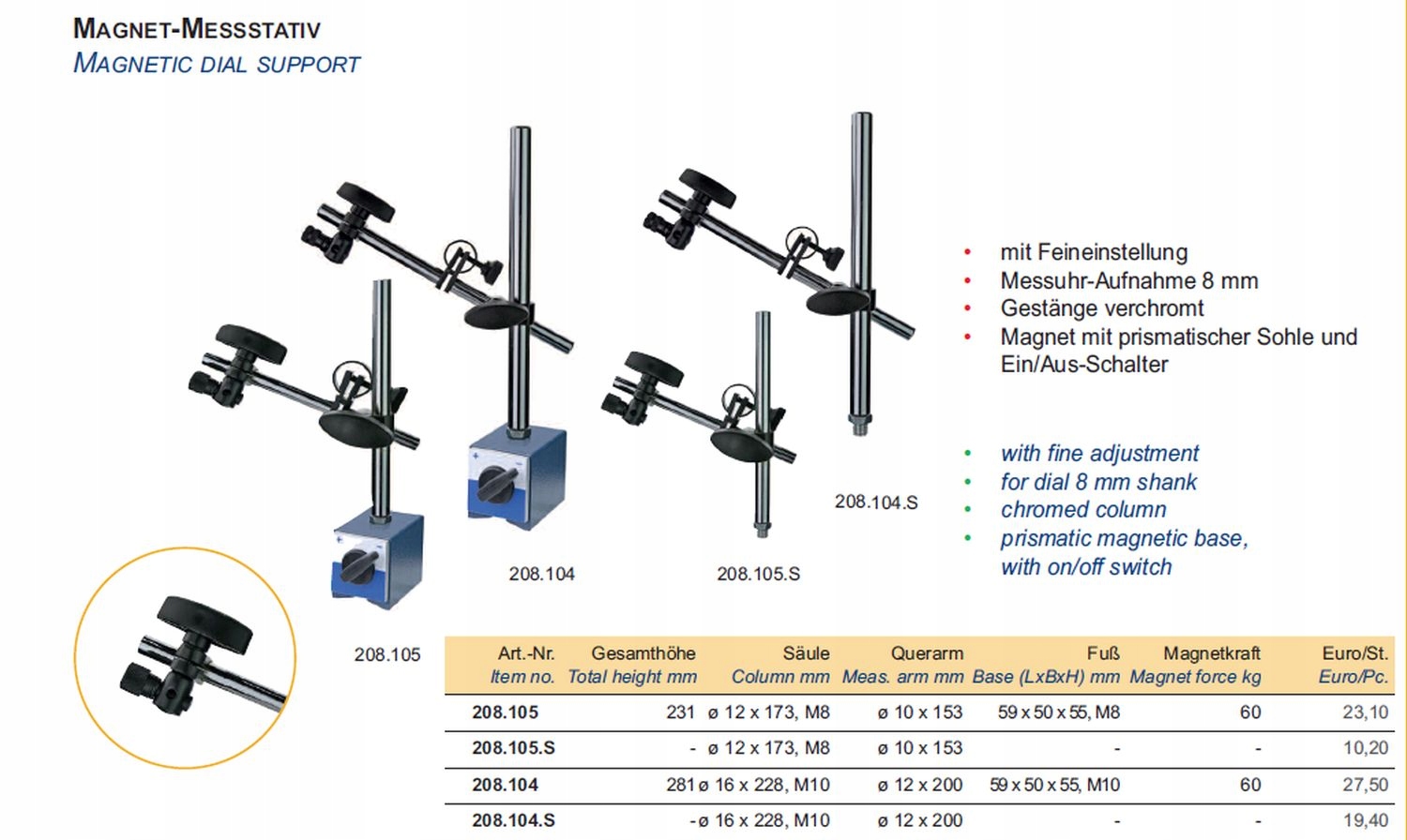 L-280 ARM d12 60N практичный магнитный штатив