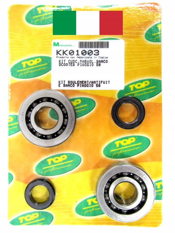 Подшипники вала + герметики Piaggio Gilera 50