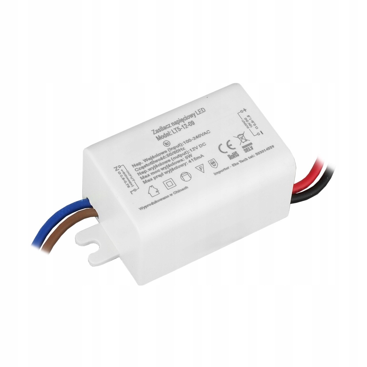 

Zasilacz Led Mini 5W 12V DC IP20 415mA