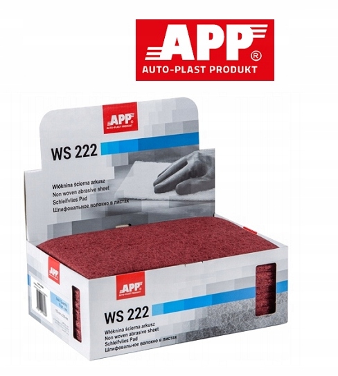 WŁÓKNINA ŚCIERNA CZERWONA ARKUSZ 150x230MM APP