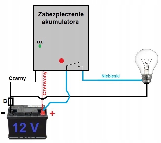 ZABEZPIECZENIE AKUMULATORA 12V 50A - POLSKIE Marka inna