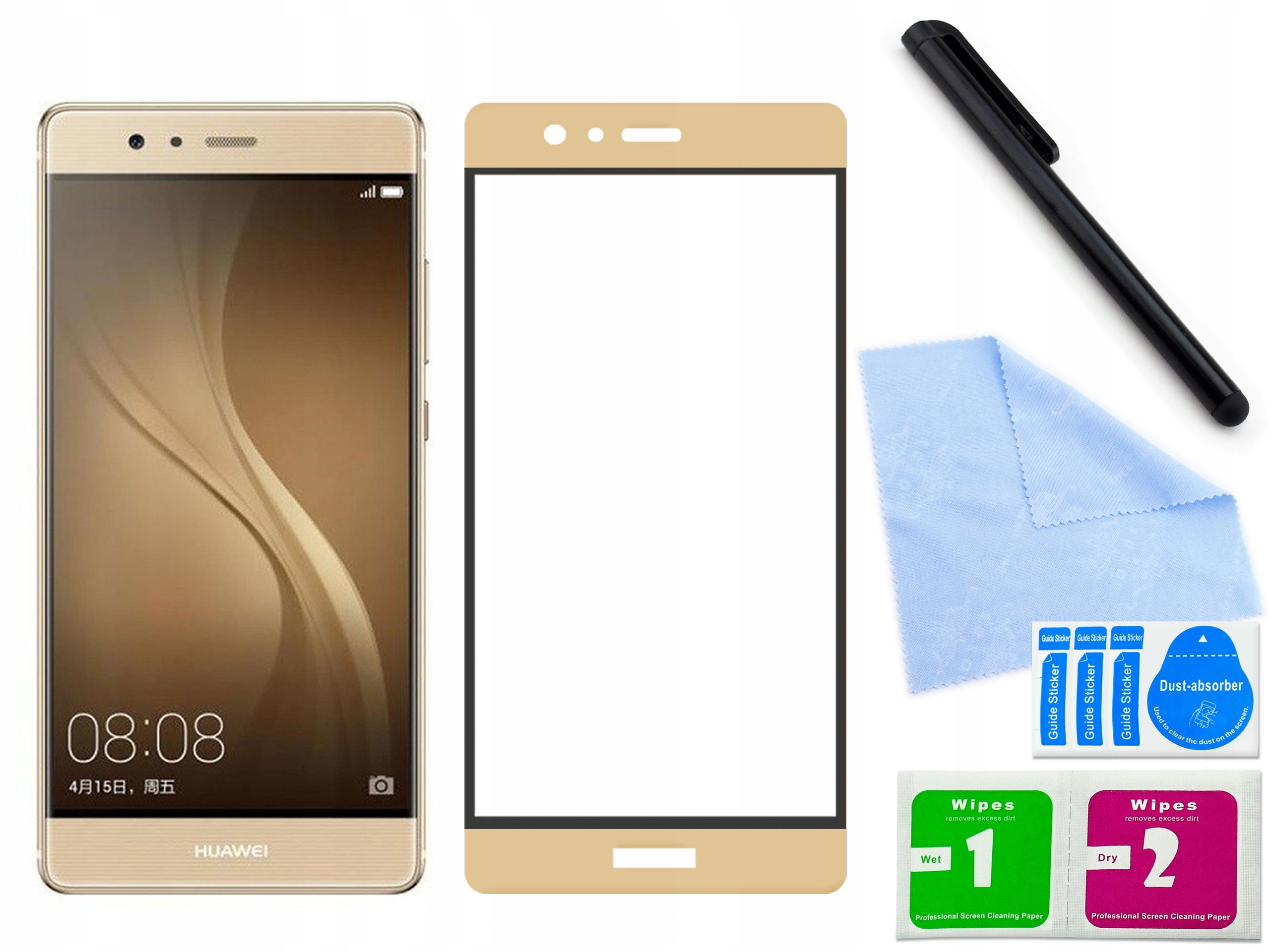 

Zaokršglone Szkło hartowane 3D do Huawei P9 Złoty