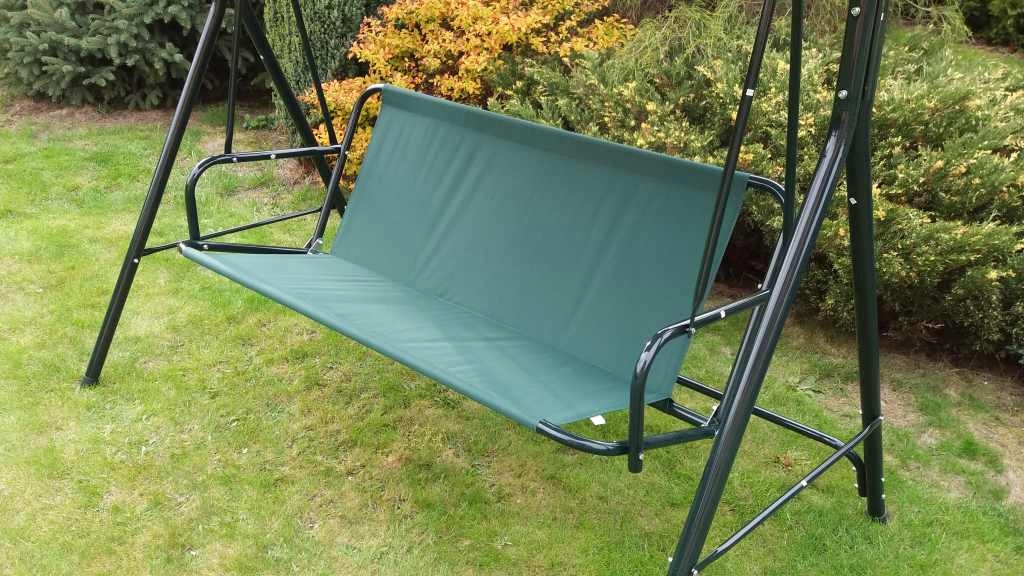 HUŚTAWKA OGRODOWA 3-OSOBOWA na TARAS BALKON PATIO Kolor odcienie zieleni
