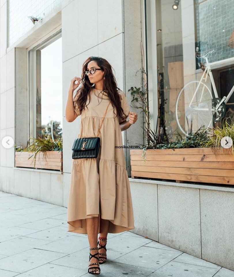 Sukienka Popielinowa Camel - ZARA XS Rozmiar 34