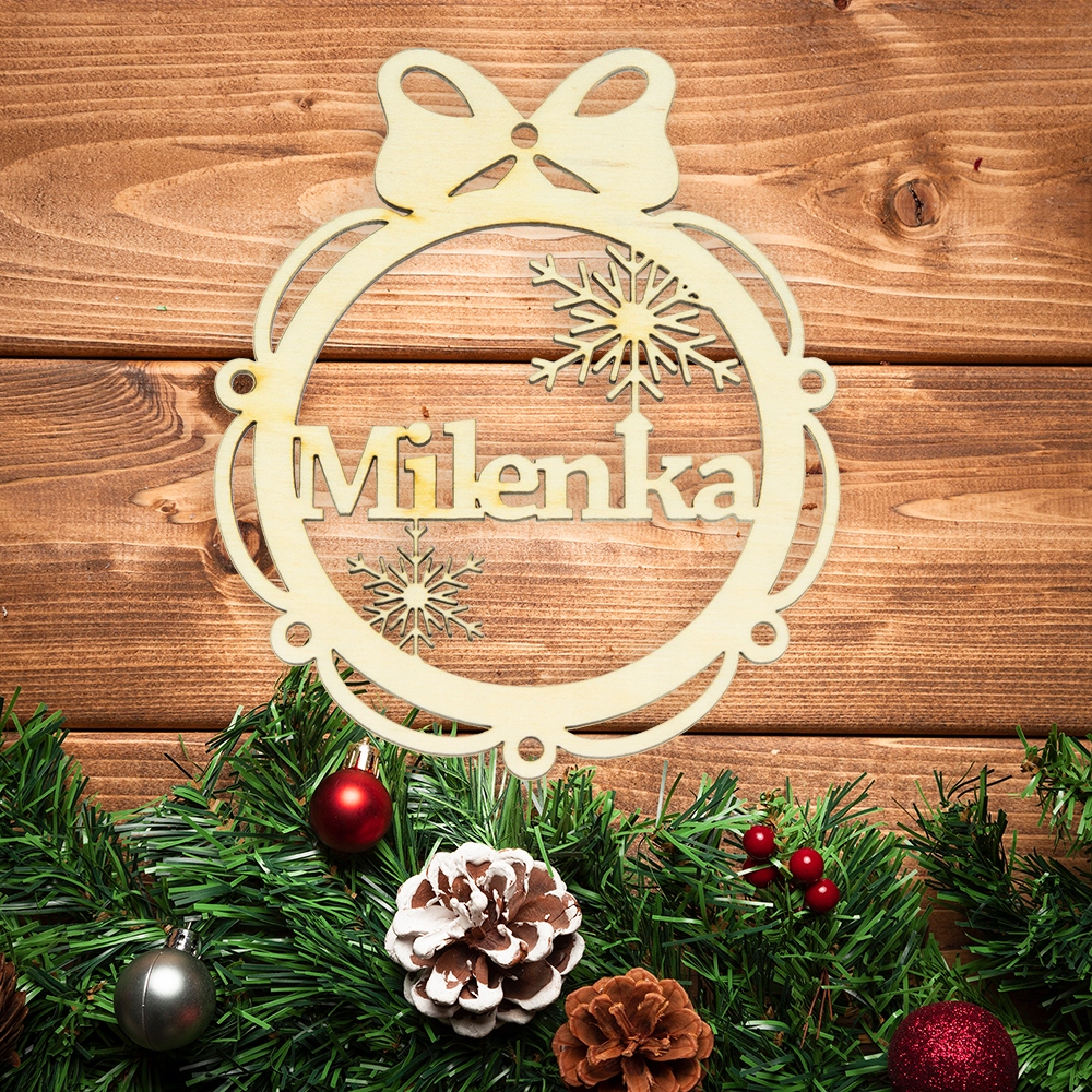 DREWNIANA BOMBKA NA CHOINKĘ Z IMIENIEM DUŻA Marka inna