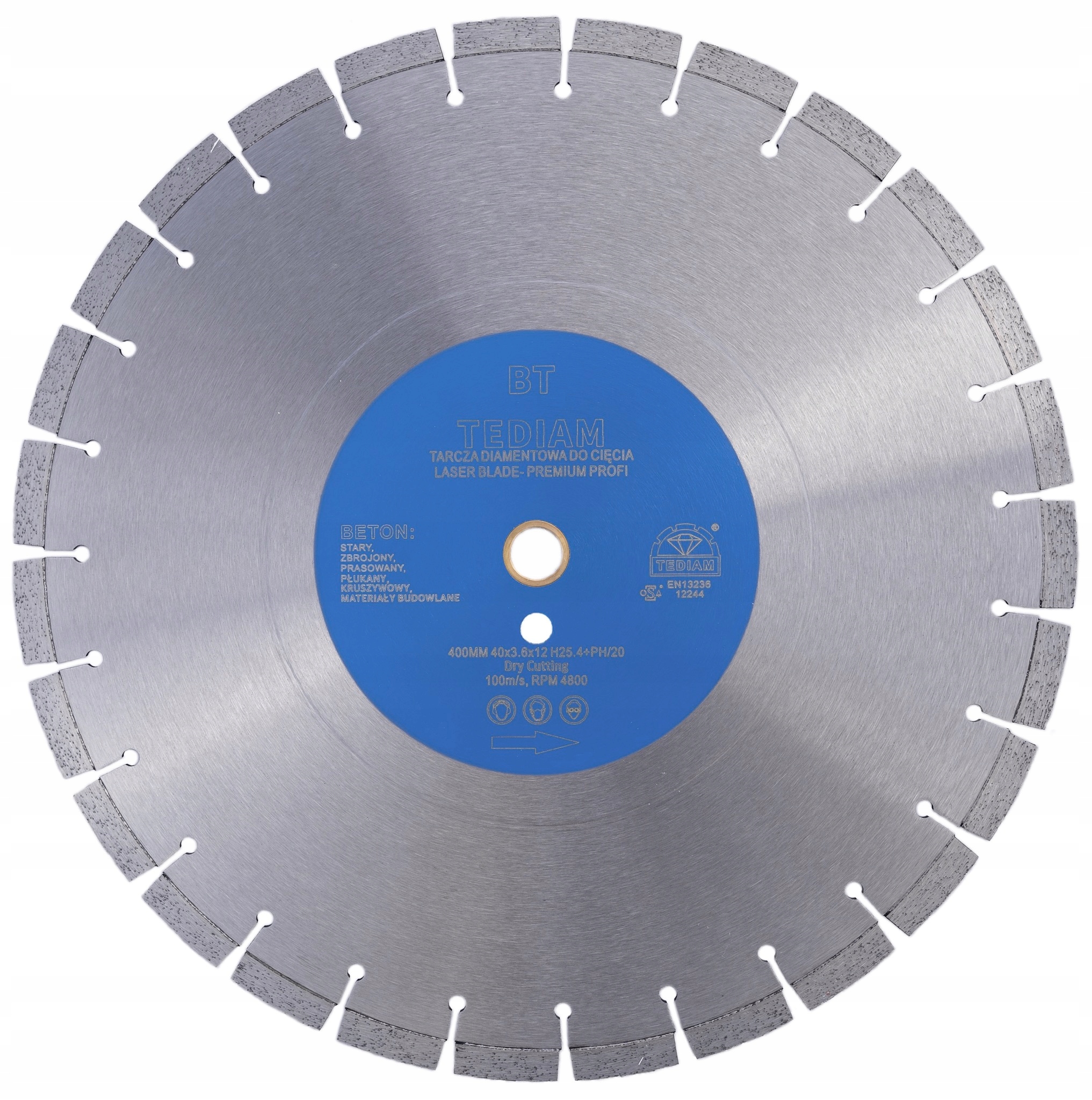 

Tarcza Diamentowa 400x25,4 mm Bt Beton Granit Bruk