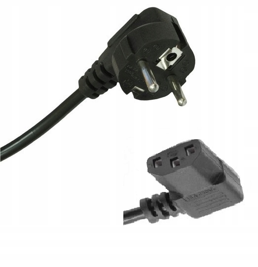 

Kabel zasilający kątowy 230V Pc / Drukarka 1,5m
