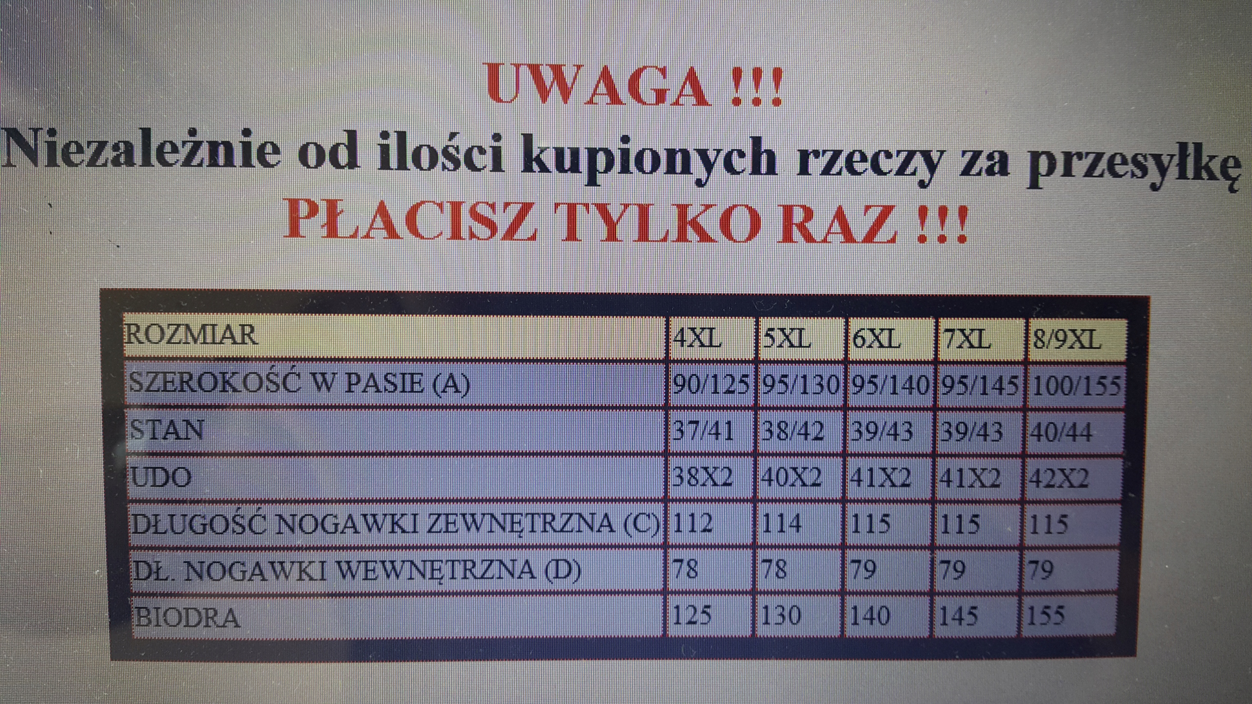 GŁADKIE SPODNIE DRESOWE BAWEŁNA roz. 7XL POPIEL Rozmiar 7XL