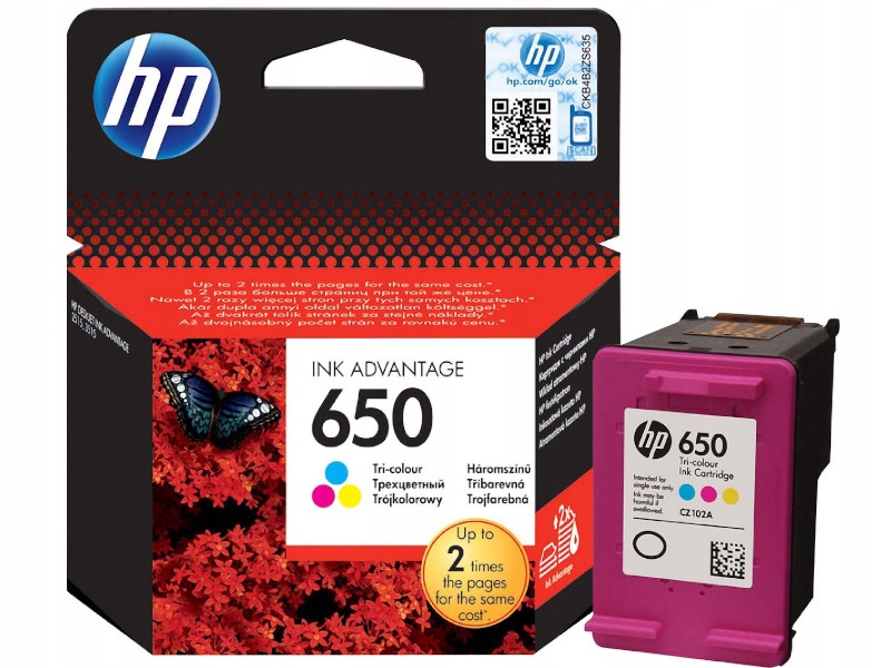 

Tusz Hp CZ102AE 650 Ink Advantage Kolor