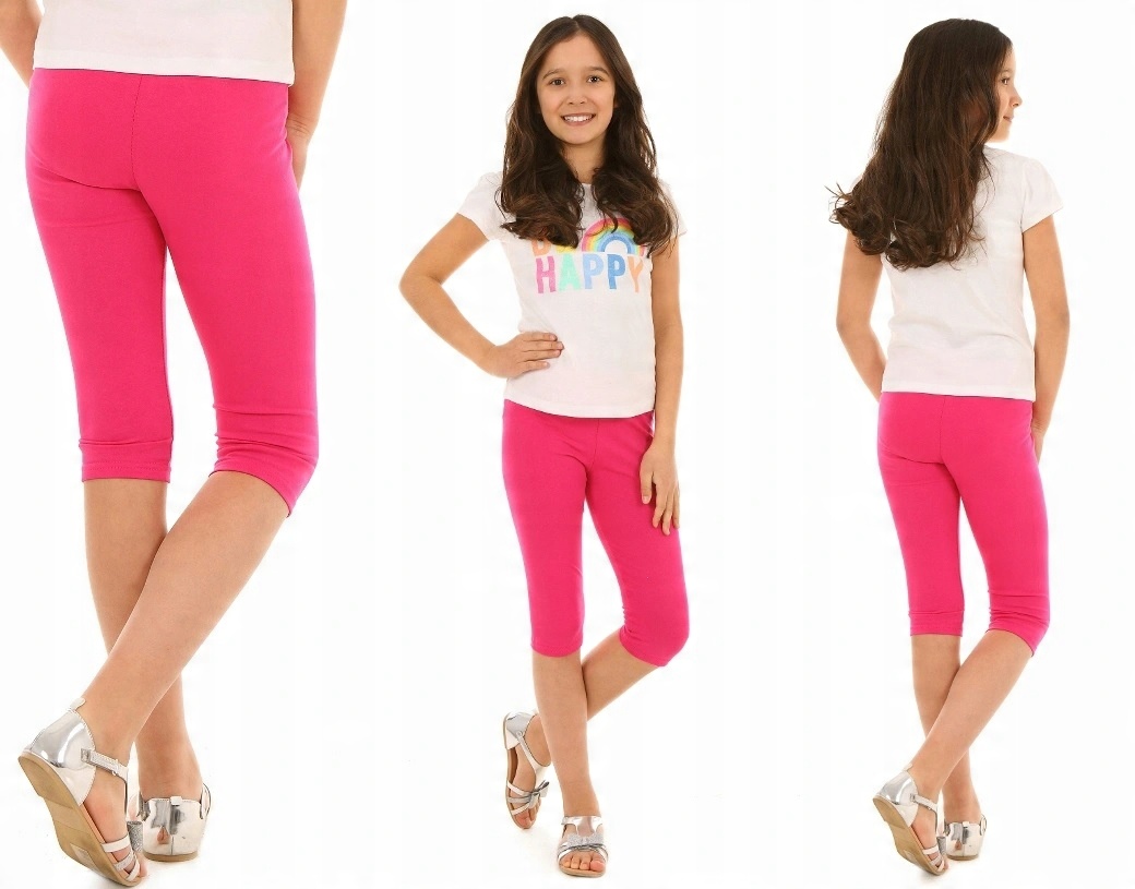 

Legginsy 3/4, rybaczki 116-122 Kropek Fuksja
